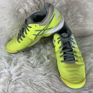 Asics GEL Resolution 7 Women’s Size 6.5 Neon Green Athletic Running Shoes E751Y
